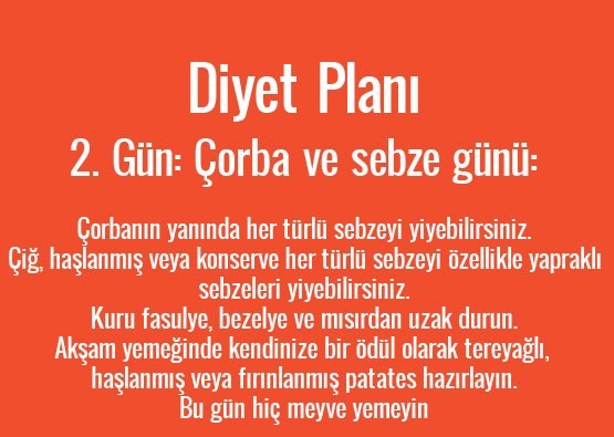 Bu diyet haftada 5 kilo verdiriyor