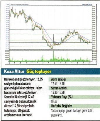 17 hisse için teknik analiz