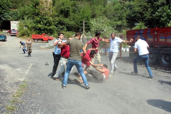Mahalleli-madenci kavgasına biber gazlı müdahale