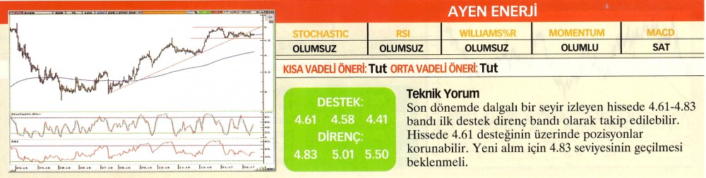 22 hisselik teknik analiz