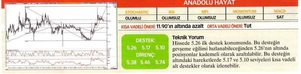 22 hisselik teknik analiz