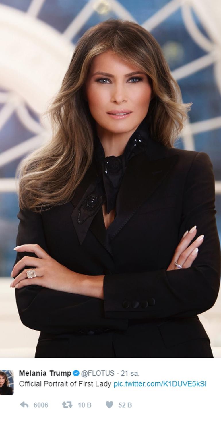 Melania Trump'ın resmi portresi sosyal medyada gündeme oturdu