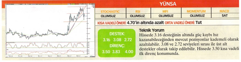 22 hisselik teknik analiz