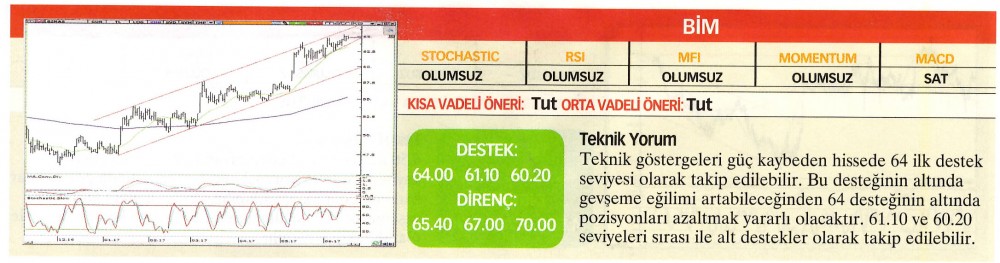 22 hisselik teknik analiz