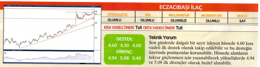 22 hisselik teknik analiz