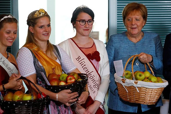 Merkel'den elma üreticisine destek 