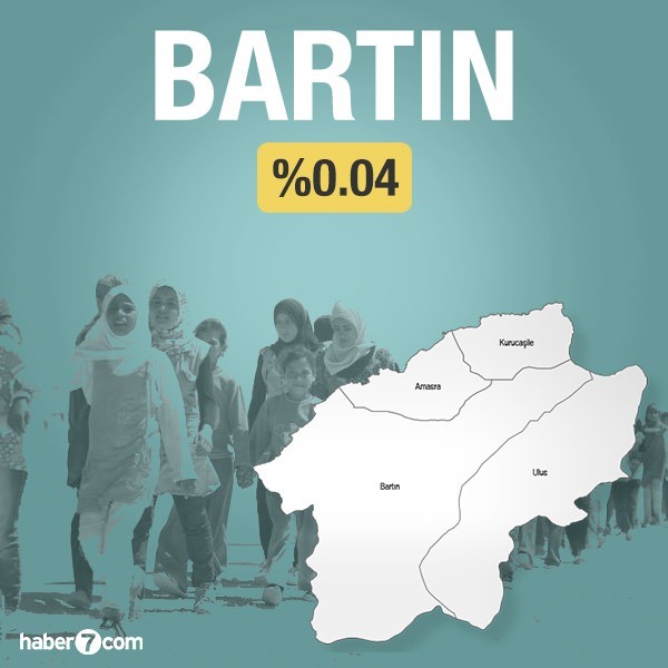 Suriyeliler hangi ilin yüzde kaçını oluşturuyor?
