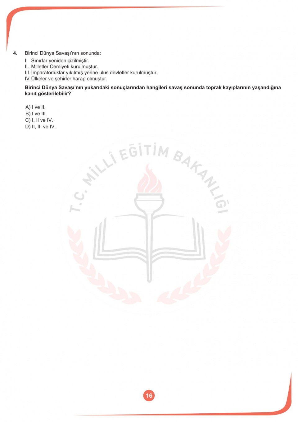 Liselere giriş sınavı için örnek sorular yayınlandı