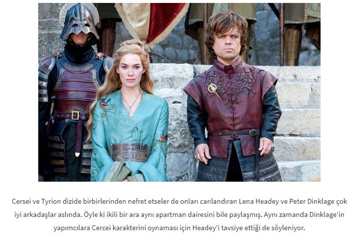 Game of Thrones hakkında bilinmeyen 35 gerçek