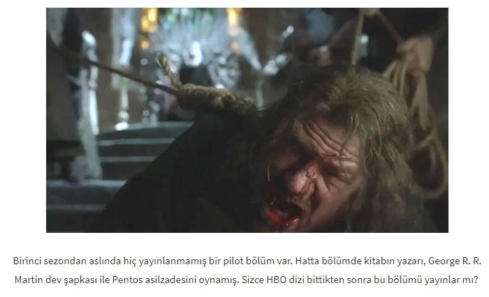 Game of Thrones hakkında bilinmeyen 35 gerçek