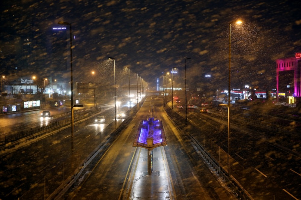 İstanbul'dan kar manzaraları