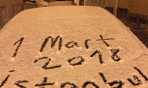İstanbul'dan kar manzaraları