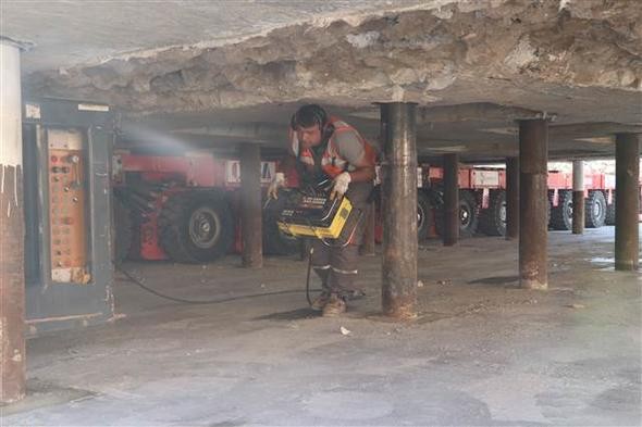 Tarihi hamam yeni yerine indiriliyor