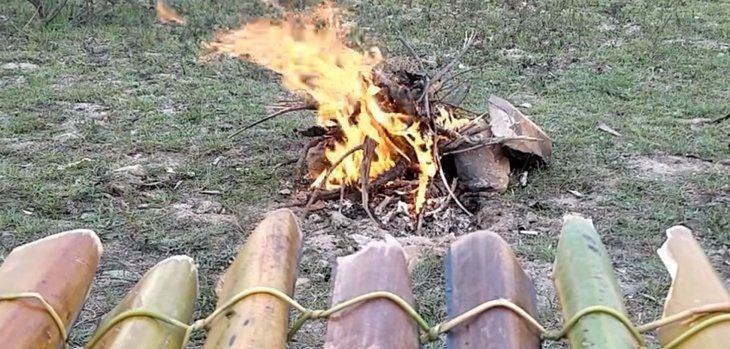 Hindistan cevizi ve karpuzun içinde yemek yaptı!