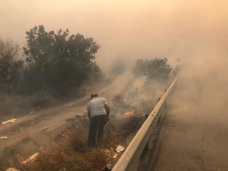 Hatay'da orman yangını hala söndürülemedi