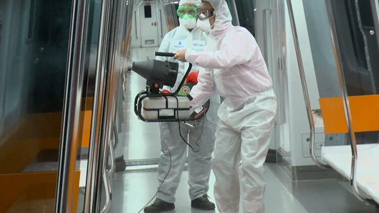 İstanbul metrolarında virüs önlemi