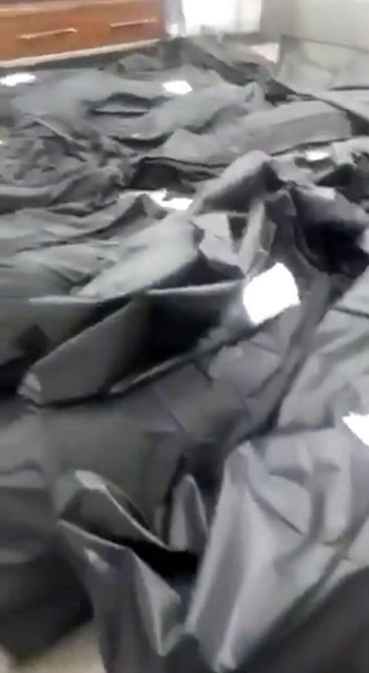 Korona hastanesindeki ceset torbaları tüyler ürpertti!