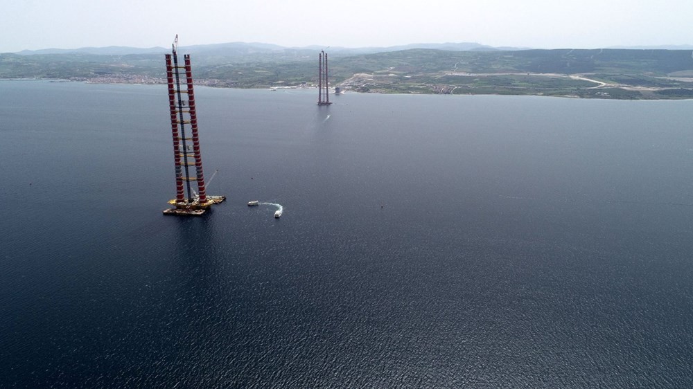 1915 Çanakkale Köprüsü ayaklarına son bloklar konuyor