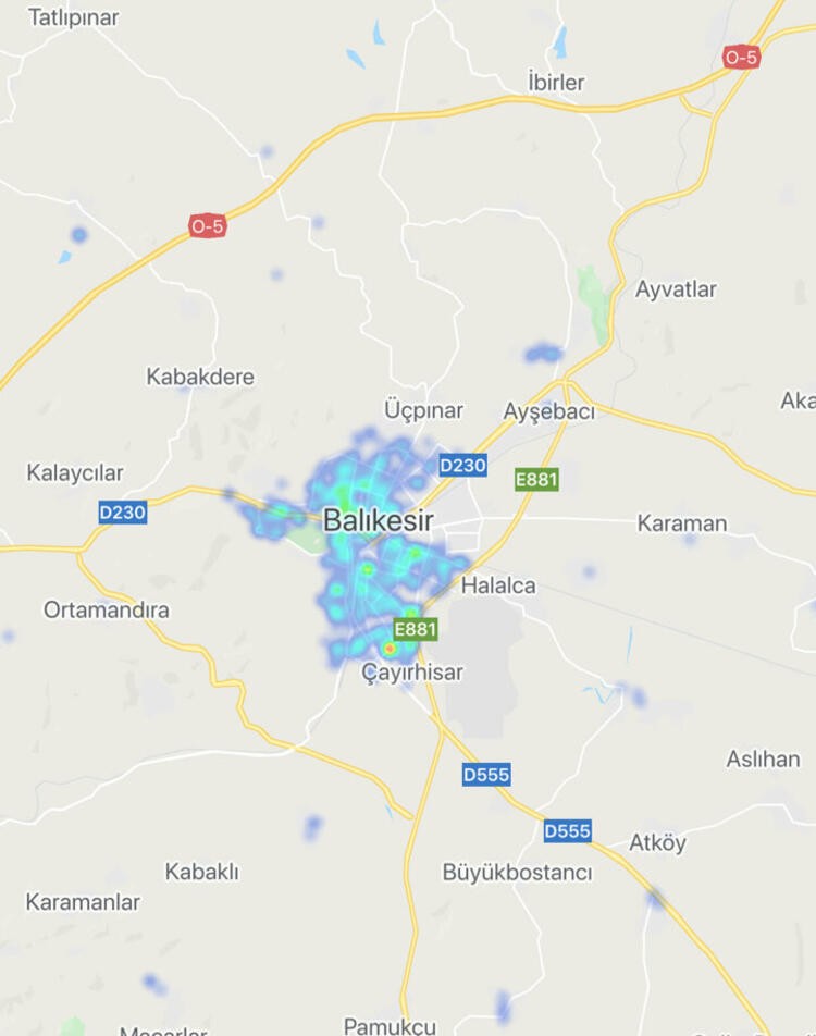 Seyahat yasağı uzatılan illerde korona virüs yoğunluk haritası!