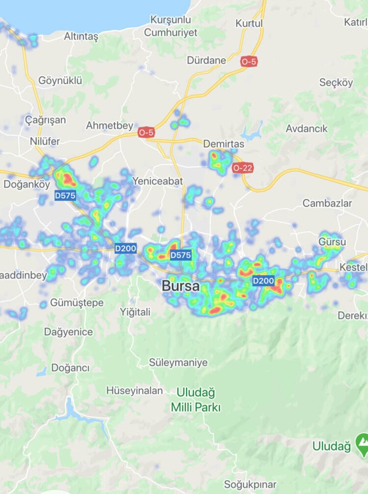 Seyahat yasağı uzatılan illerde korona virüs yoğunluk haritası!