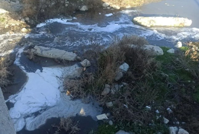 Amasya'da köpüren Tersakan Çayı'nda inceleme başlatıldı