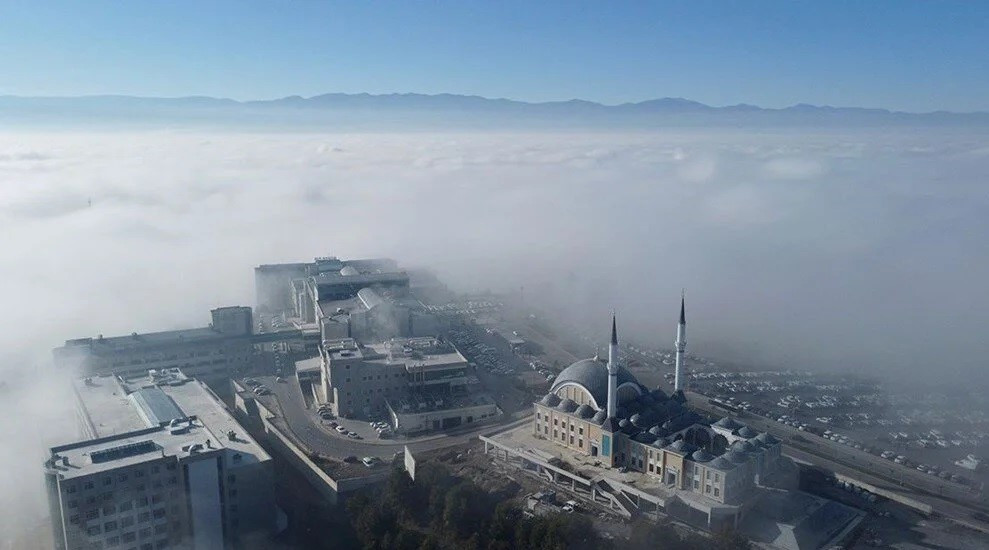Düzce Ovası'nda yoğun sis hakim