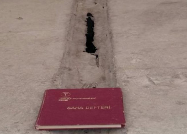 Trabzon'da deniz dolgusundaki çökme uydudan tespit edildi