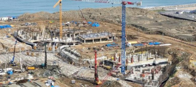 Trabzon'da deniz dolgusundaki çökme uydudan tespit edildi