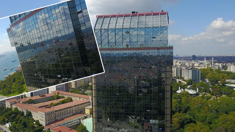 İstanbul'da iple erişim teknisyenlerinin zorlu mesaisi