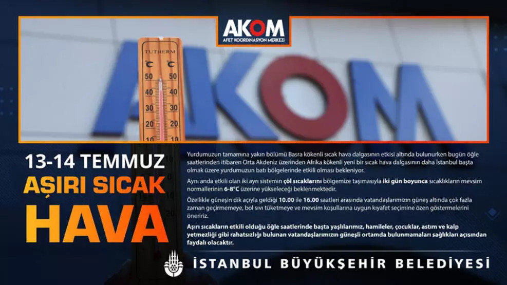 AKOM uyardı 'Kırmızı Cuma': İstanbul bugün kavrulacak!