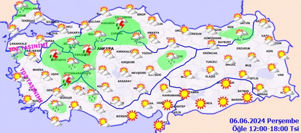 Bunaltan sıcaklara yağmur molası!