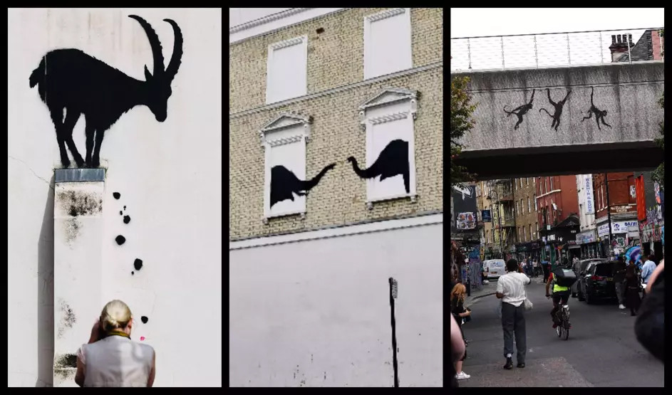 3 yeni eserde gizemli mesaj: Banksy fırtınası!