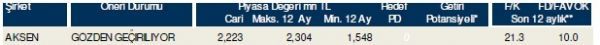 85 hisselik dev analiz