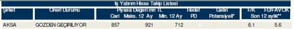 85 hisselik dev analiz