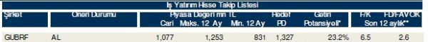 85 hisselik dev analiz