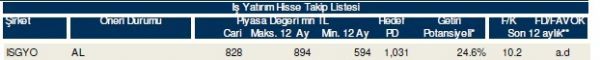 85 hisselik dev analiz