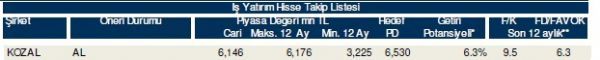 85 hisselik dev analiz