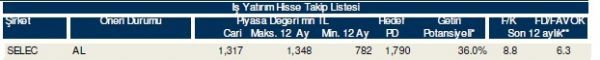 85 hisselik dev analiz