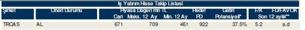 85 hisselik dev analiz