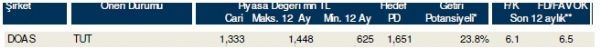 85 hisselik dev analiz