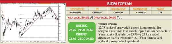 22 hisselik teknik analiz
