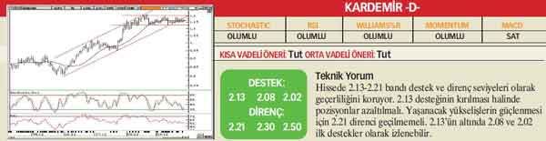 22 hisselik teknik analiz