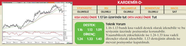 22 hisselik teknik analiz