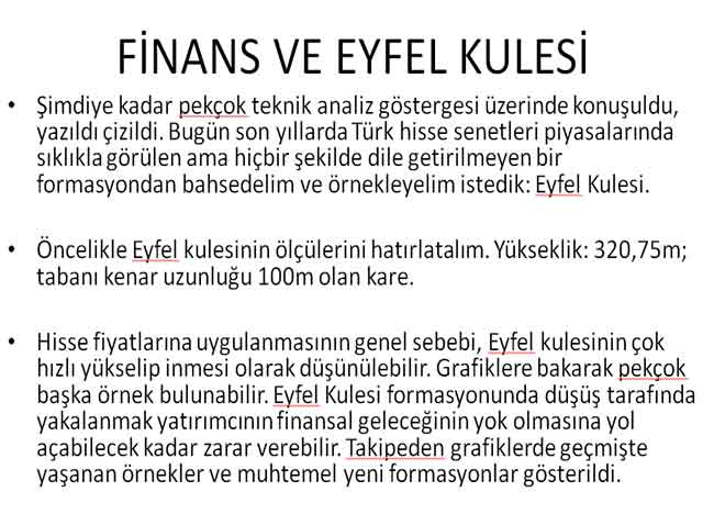 Borsanın 'Eyfel Hisseleri'