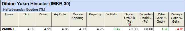 Dibine yakın hisseler 17-12-2012