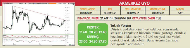 22 hisselik teknik analiz
