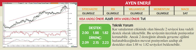 22 hisselik teknik analiz