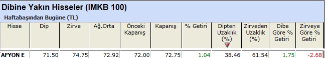 Dibine yakın hisseler 04-01-2013