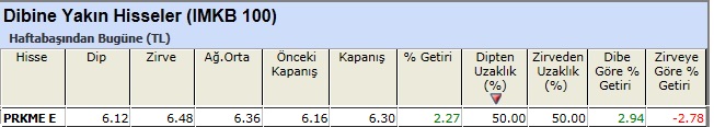 Dibine yakın hisseler 04-01-2013