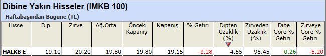 Dibine yakın hisseler 25-01-2013